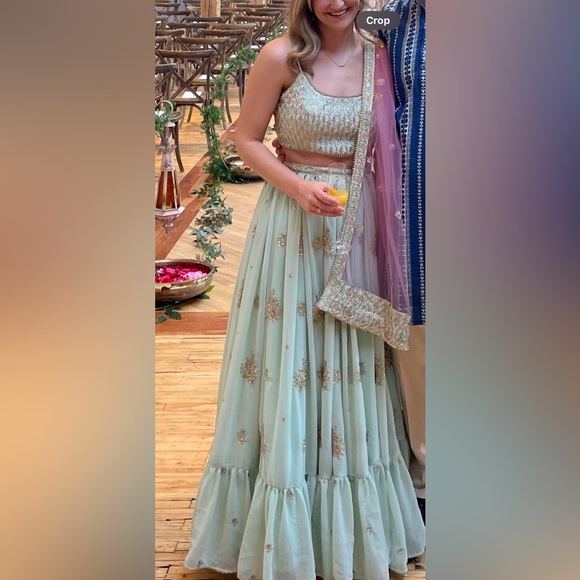Embroidered Lehenga Choli set with Dupatta - Picture 1 of 9